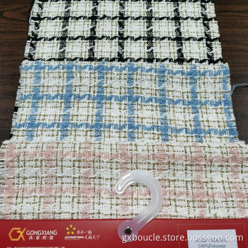 Boucle Vogue Plaid design with lurex fabric